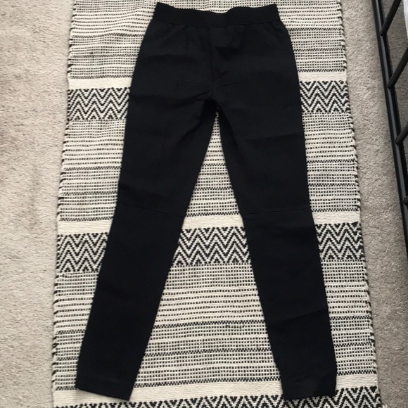 Pleather Front Ponte Back Skinny Legging - Picture 4 of 4